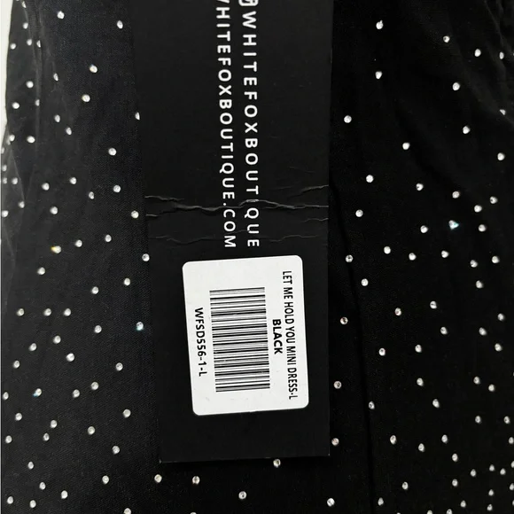 White Fox Boutique Black Dress with Rhinestone - Picture 6 of 8